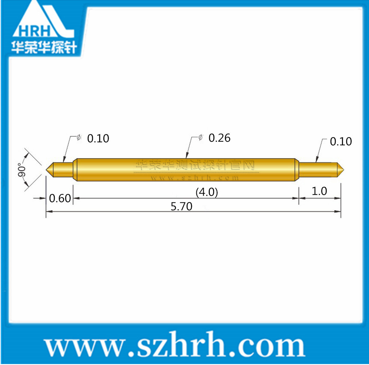 026-BB-5.7L、雙頭探針尺寸、BGA雙頭探針、 026-BB-5.7L、雙頭探針尺寸、BGA雙頭探針、