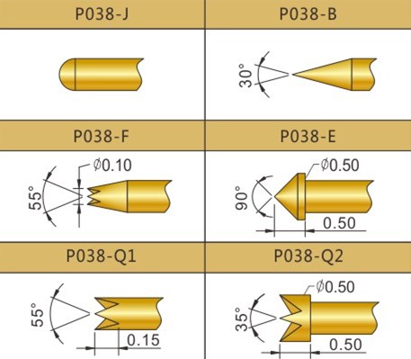 PA038測(cè)試探針頭型,華榮華探針廠家 PA038測(cè)試探針頭型,華榮華探針廠家